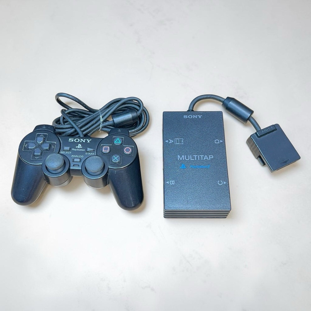 Sony PS2 SCPH-10090 Multi-Tap 4-Player Adapter With DualShock Analog Controller
